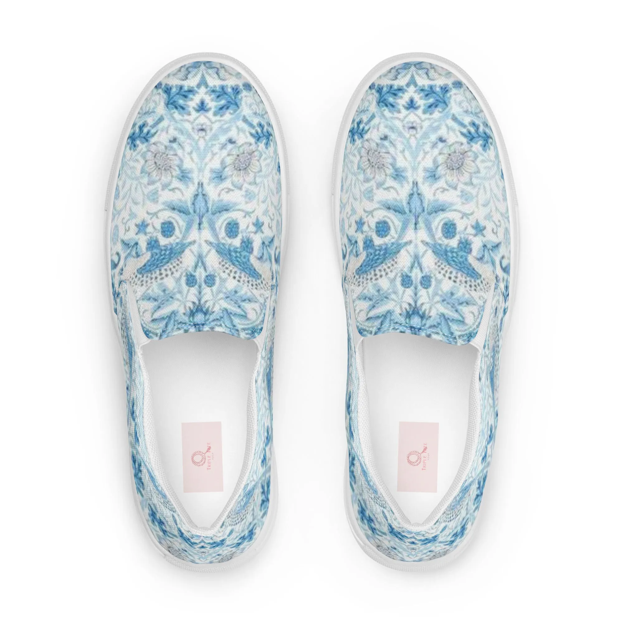 William Morris print women’s slip-on canvas sneakers