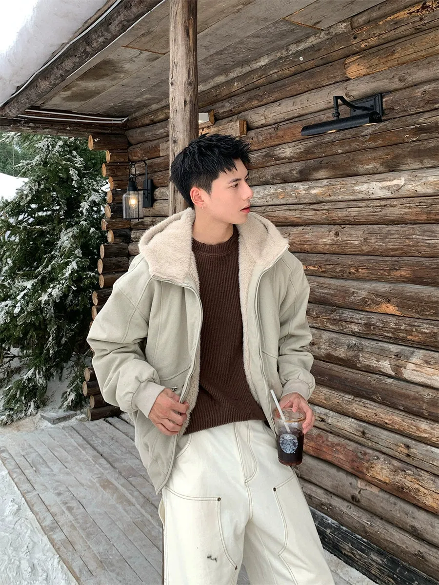 Winter Insulated Fleece Collar Jacket