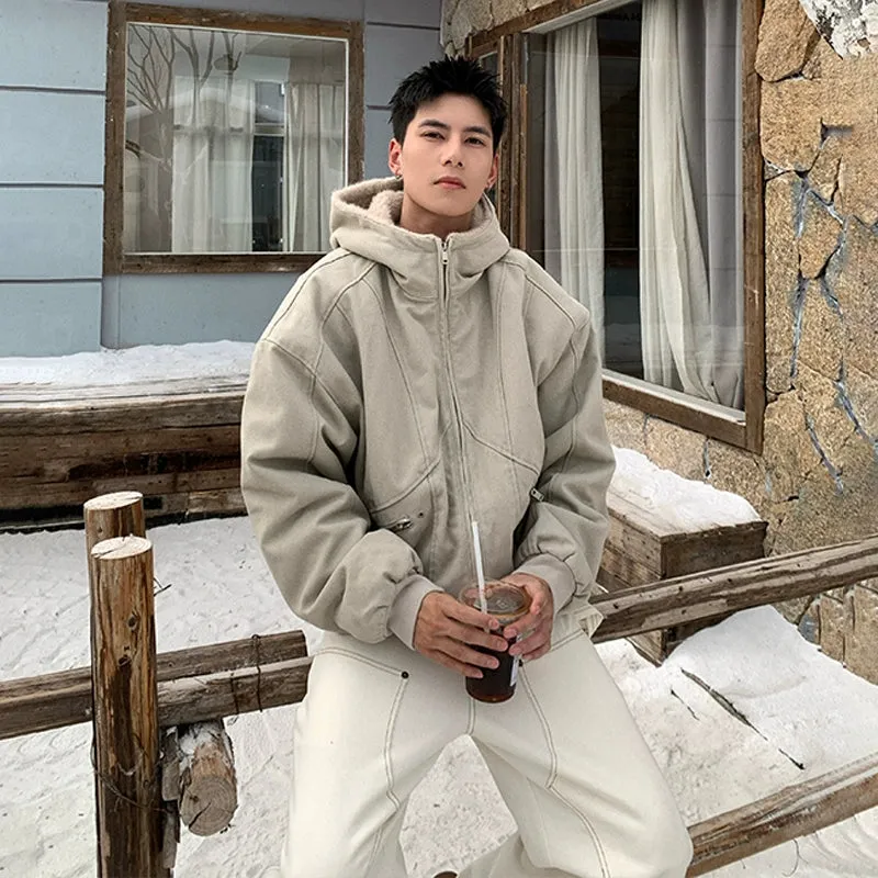 Winter Insulated Fleece Collar Jacket