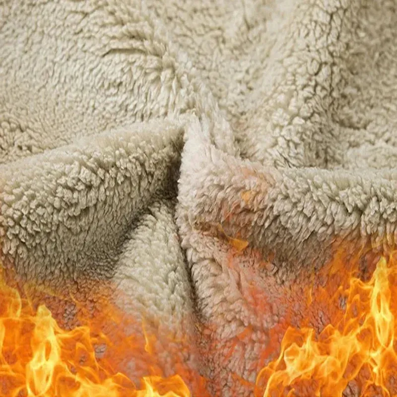 Winter Thick Warm Fleece Hoodie for Men - Big Size Thermal Zip-up Sweatshirt