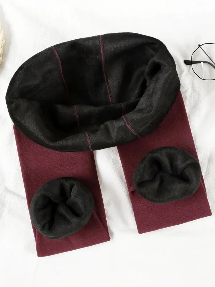 Winter Velvet Leggings for Women - High Waist Thermal Cashmere Pantyhose