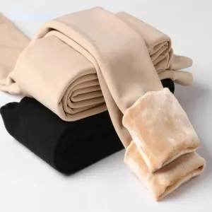 Winter Velvet Leggings for Women - High Waist Thermal Cashmere Pantyhose