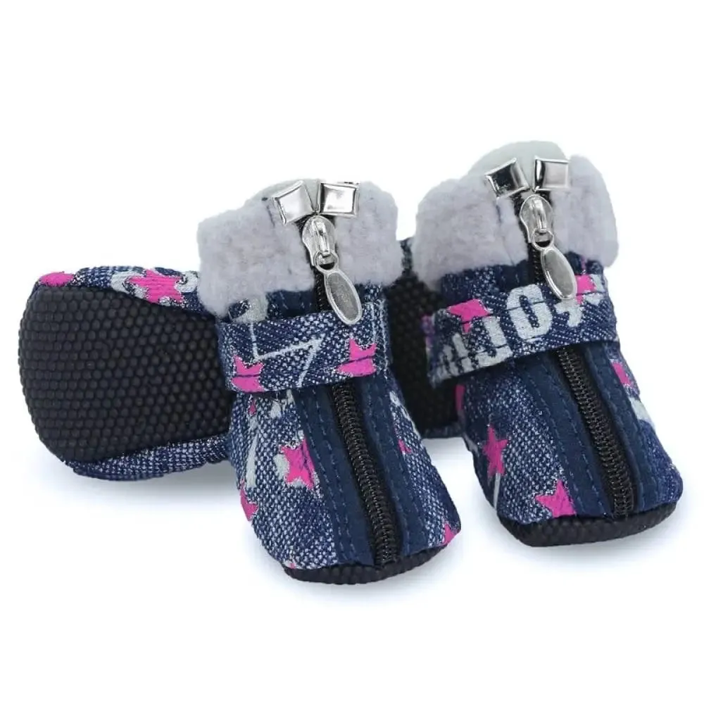 Winter Warm Comfortable Rugged Anti-slip Snow Paw Protector Hiking Boots