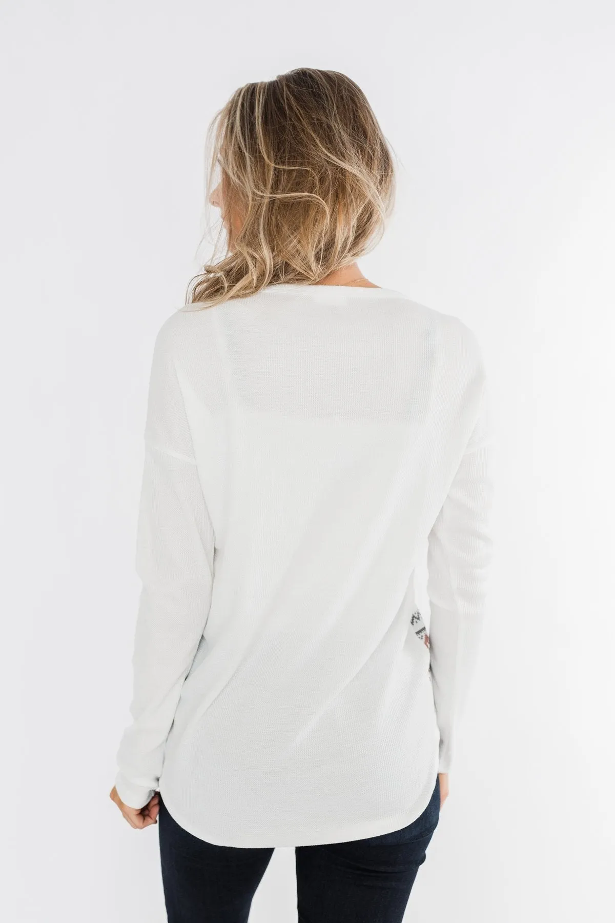 Winter Wonderland Thermal Top- Ivory