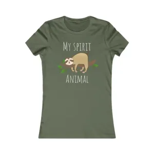 Women Favorite Tee my Spirit Animal Sloth