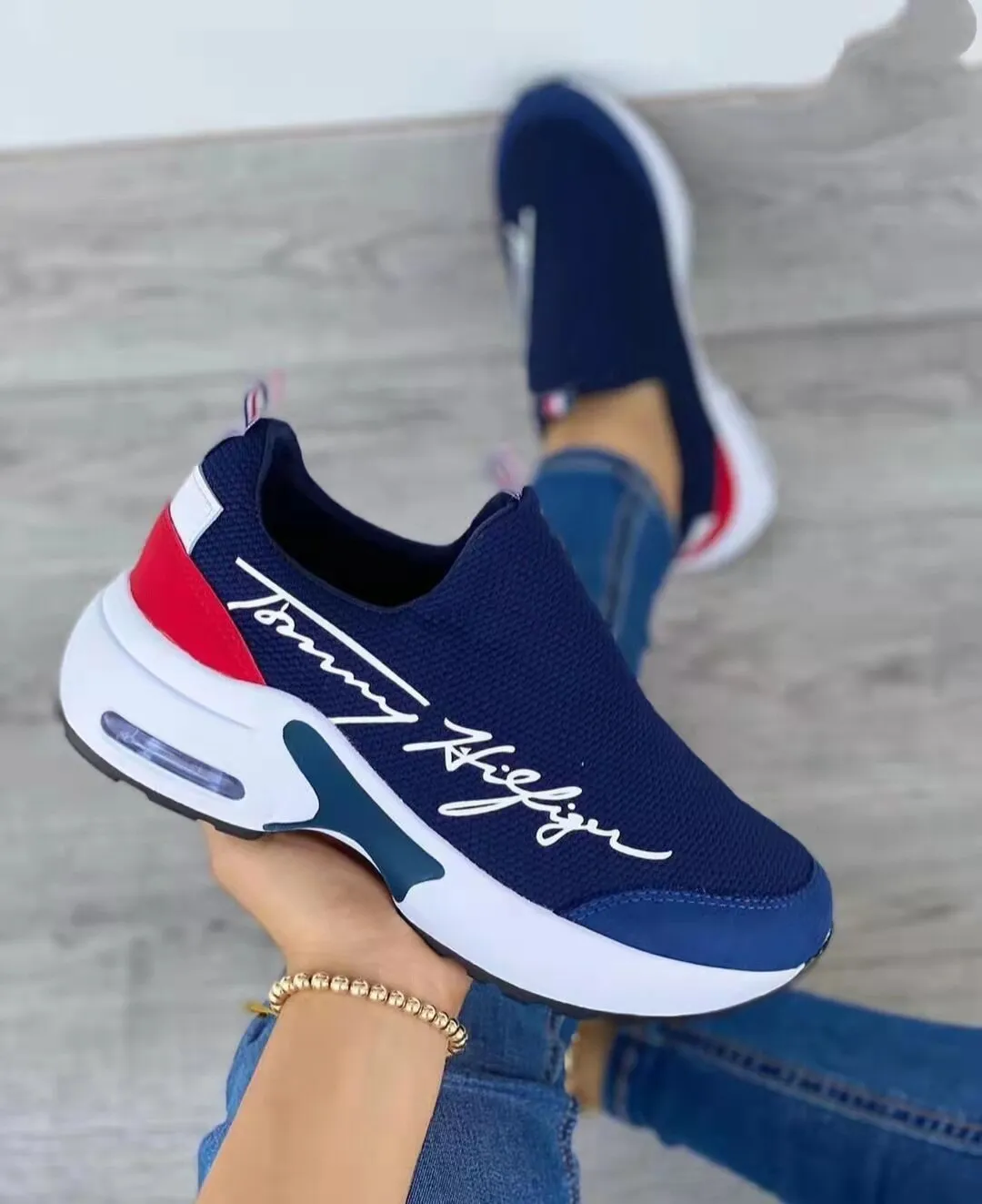 Women's Casual Breathable Walking Wedges Sneakers