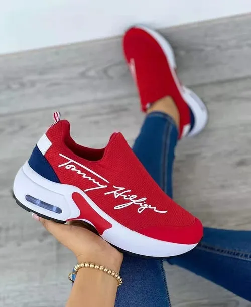 Women's Casual Breathable Walking Wedges Sneakers