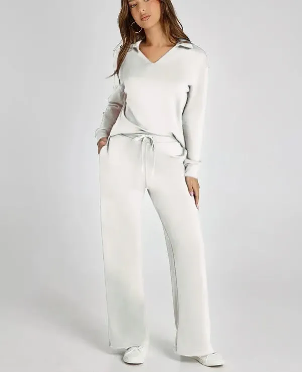 Women’s Lounge Set – Relaxed Fit – Soft Fabric – Drawstring Waist – Two-Piece Set