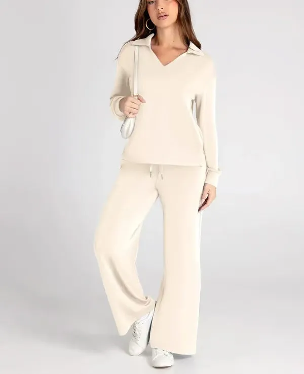 Women’s Lounge Set – Relaxed Fit – Soft Fabric – Drawstring Waist – Two-Piece Set