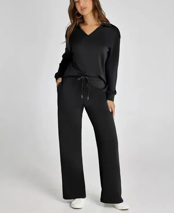 Women’s Lounge Set – Relaxed Fit – Soft Fabric – Drawstring Waist – Two-Piece Set