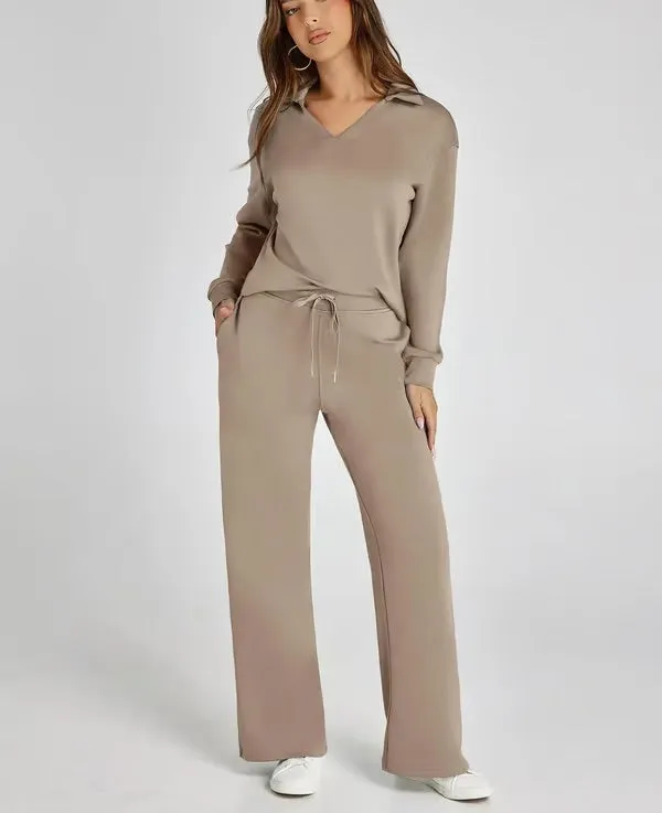 Women’s Lounge Set – Relaxed Fit – Soft Fabric – Drawstring Waist – Two-Piece Set