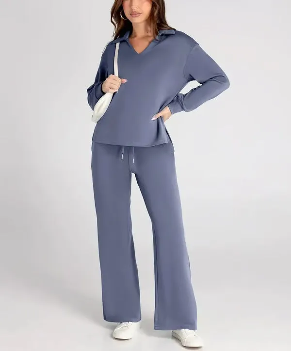 Women’s Lounge Set – Relaxed Fit – Soft Fabric – Drawstring Waist – Two-Piece Set