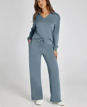 Women’s Lounge Set – Relaxed Fit – Soft Fabric – Drawstring Waist – Two-Piece Set