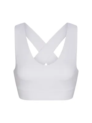 WOMEN'S PB5-STAR X-OVER BACK SPORTS BRA | WHITE