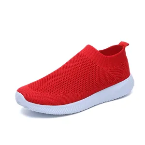 Womens Plus Size 43 Breathable Sneakers | Women Slip on Soft Ladies Casual Running Shoes