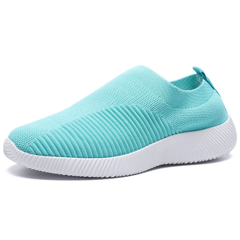 Womens Plus Size 43 Breathable Sneakers | Women Slip on Soft Ladies Casual Running Shoes