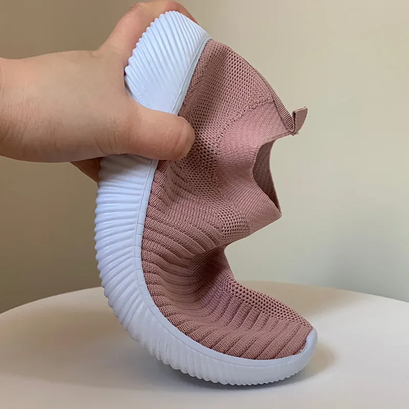 Womens Plus Size 43 Breathable Sneakers | Women Slip on Soft Ladies Casual Running Shoes