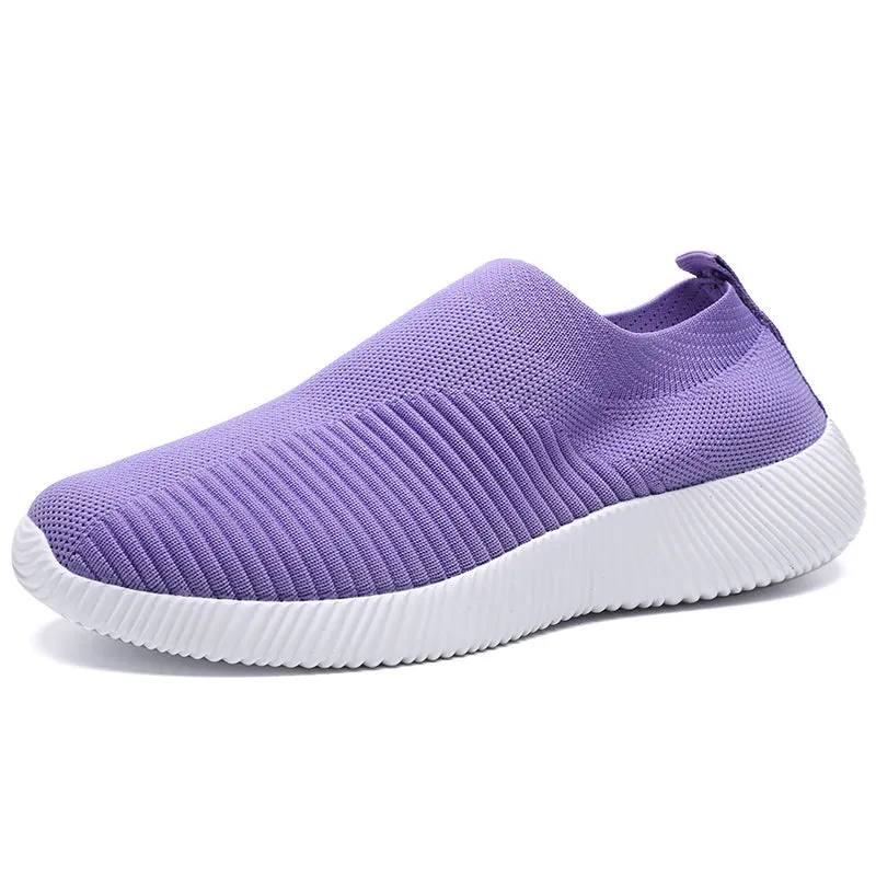 Womens Plus Size 43 Breathable Sneakers | Women Slip on Soft Ladies Casual Running Shoes