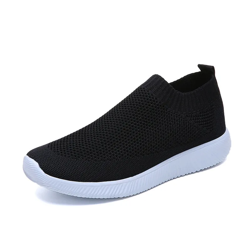 Womens Plus Size 43 Breathable Sneakers | Women Slip on Soft Ladies Casual Running Shoes