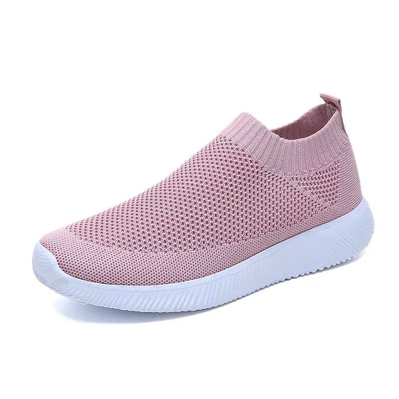 Womens Plus Size 43 Breathable Sneakers | Women Slip on Soft Ladies Casual Running Shoes