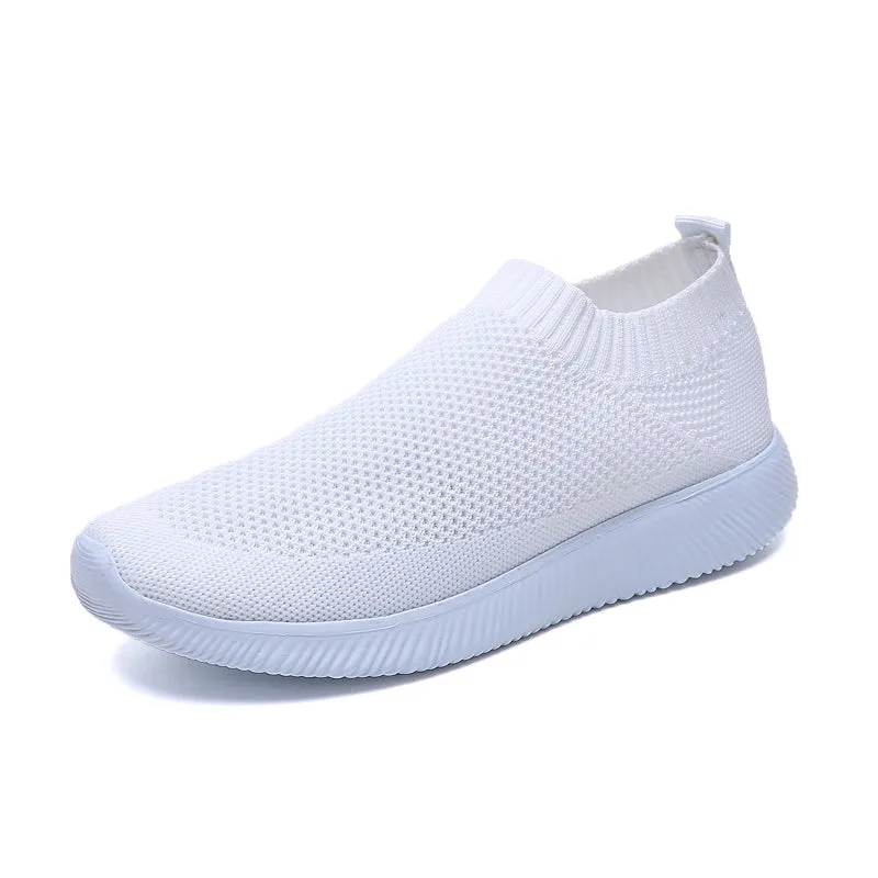 Womens Plus Size 43 Breathable Sneakers | Women Slip on Soft Ladies Casual Running Shoes
