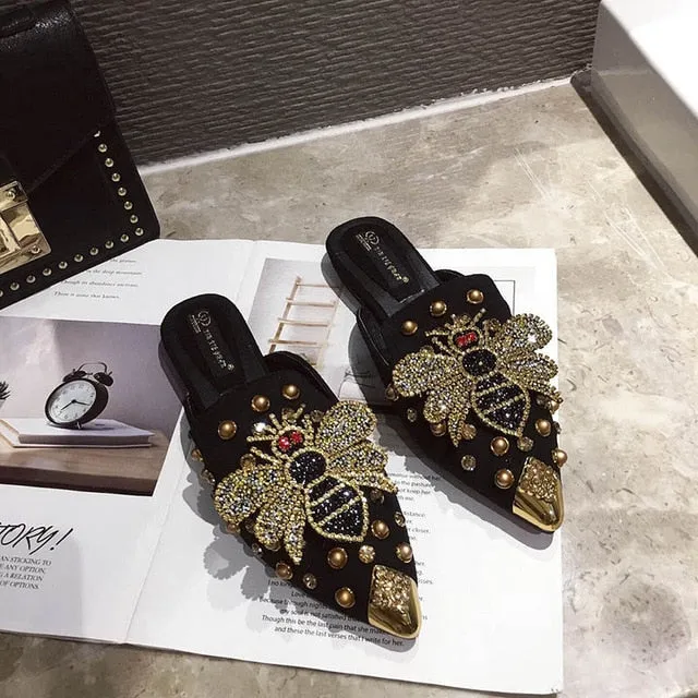 Women's Slippers Casual Slip Crystal Beach Shoes