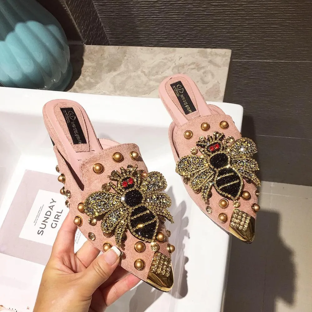Women's Slippers Casual Slip Crystal Beach Shoes