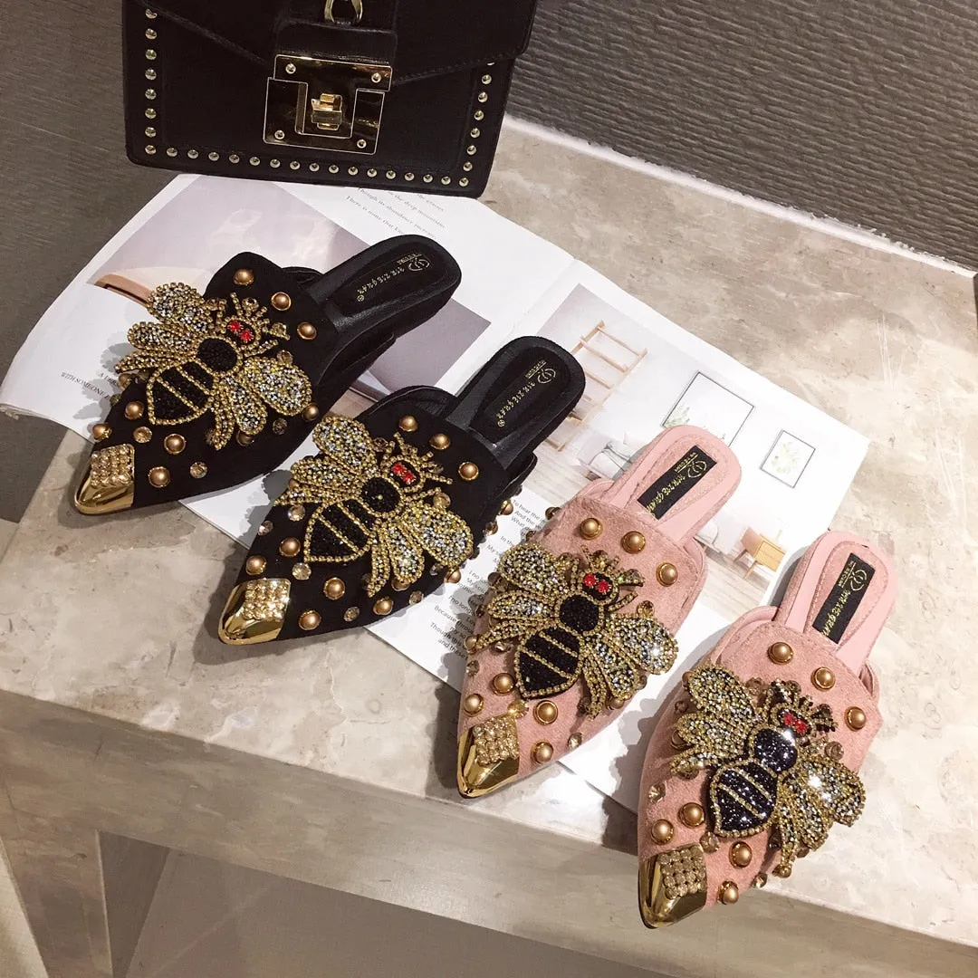 Women's Slippers Casual Slip Crystal Beach Shoes