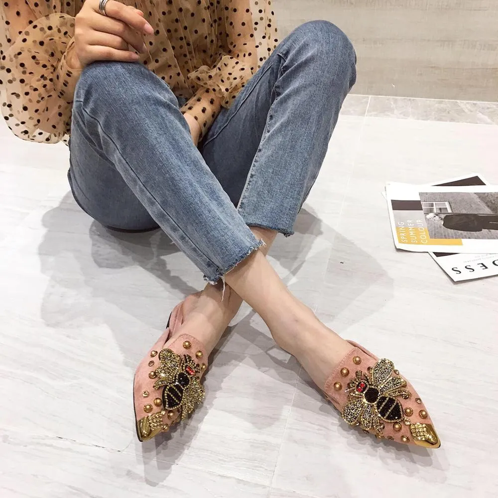 Women's Slippers Casual Slip Crystal Beach Shoes