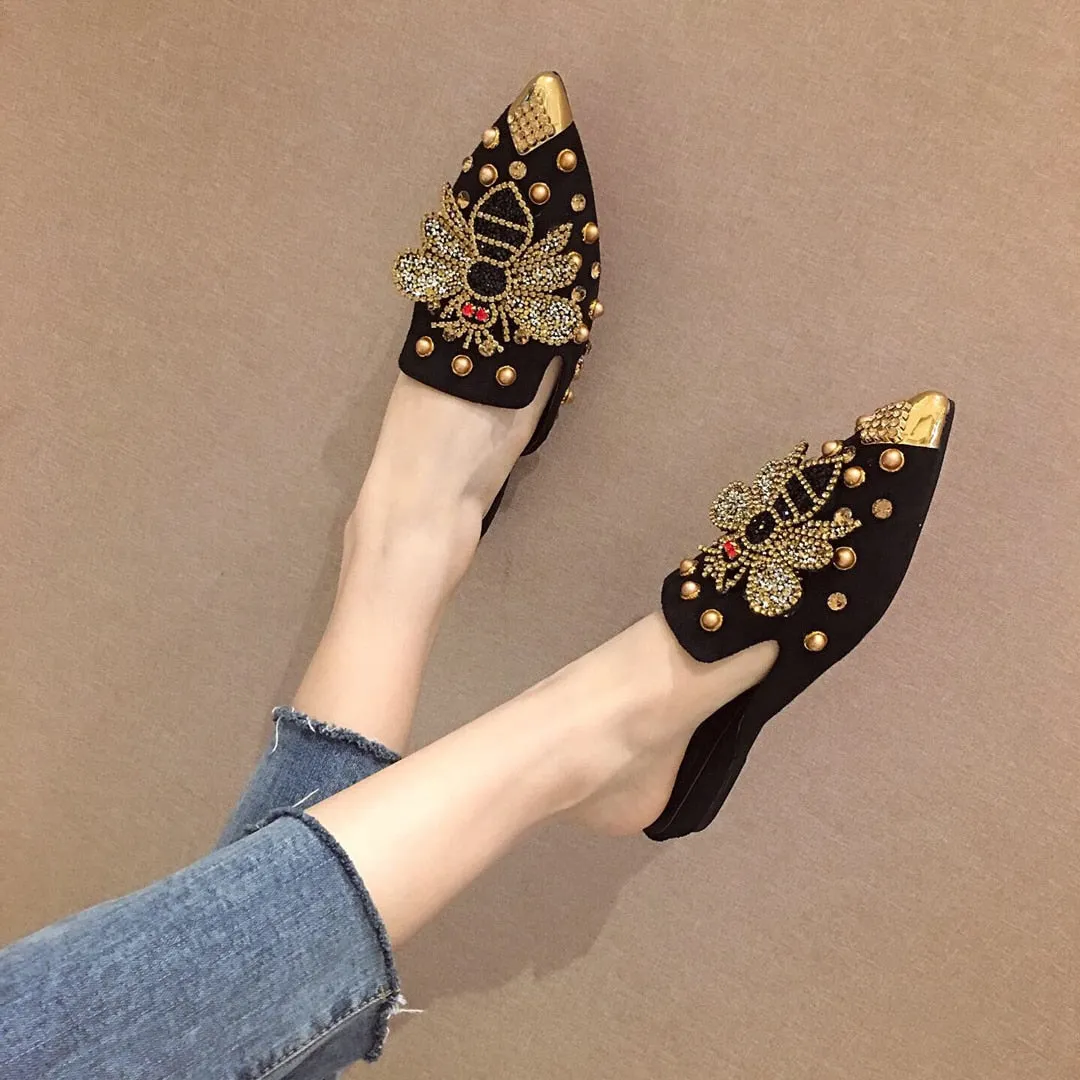 Women's Slippers Casual Slip Crystal Beach Shoes