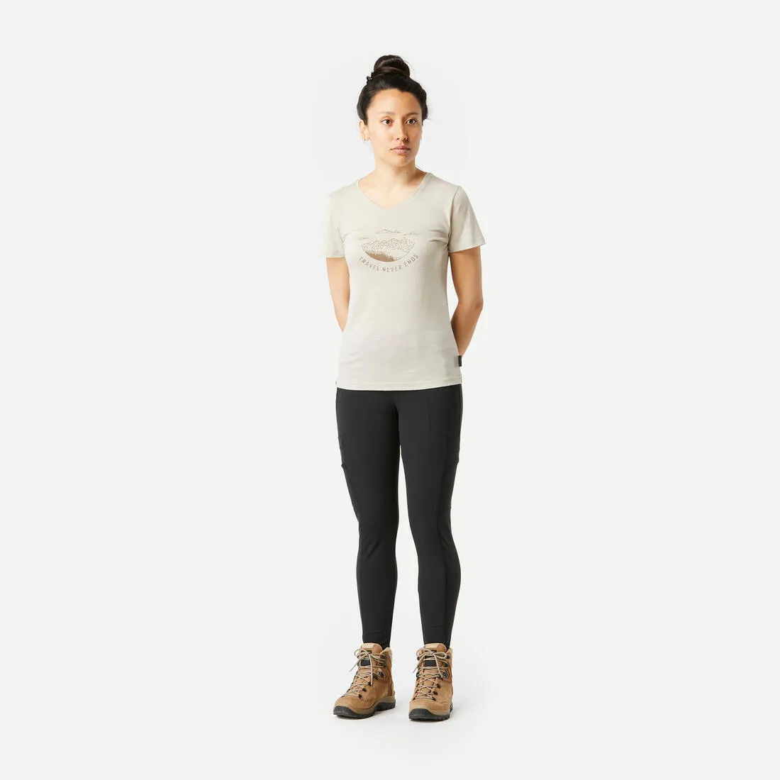 Women's Travel Trekking Heavy-Duty Leggings Travel 500