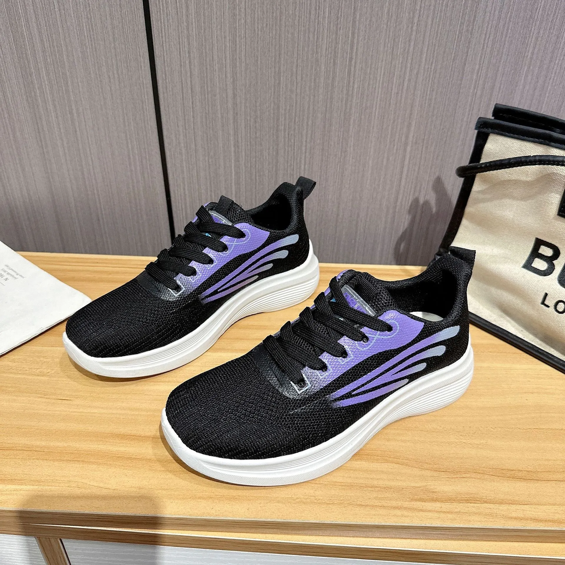 Women's Trendy Mesh Surface Soft Bottom Flying Sneakers