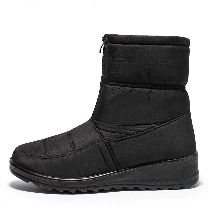 Womens Winter Boots Low Heels Ankle Boot For Snowy Weather