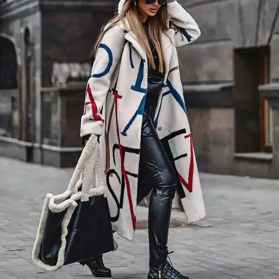 Women's Winter Graphic Coat | Oversized
