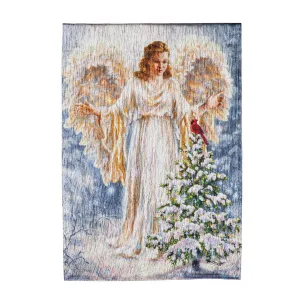 Woodland Angel Garden Glisten Flag