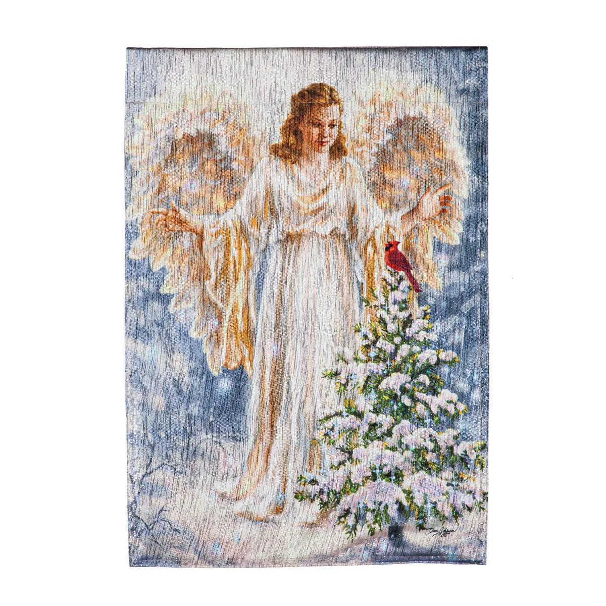 Woodland Angel Garden Glisten Flag