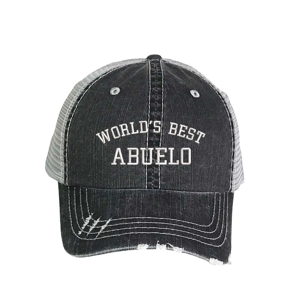 World’s Best Abuelo Embroidered Distressed Trucker Hat