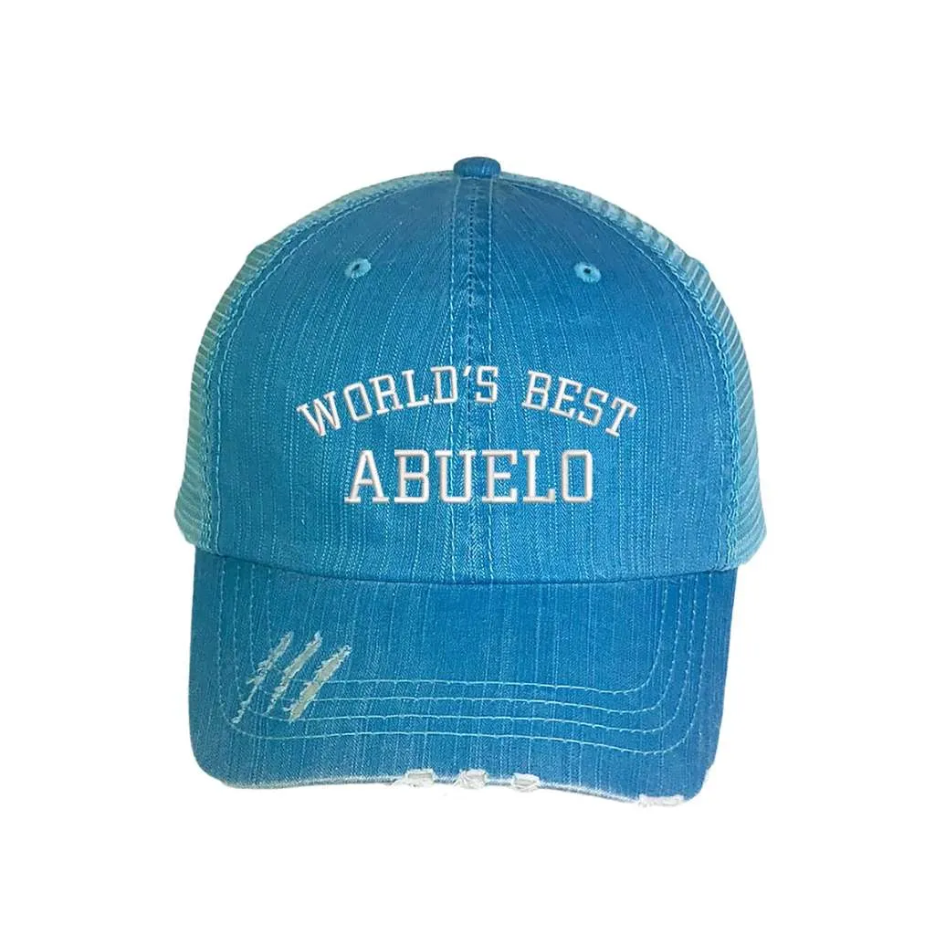 World’s Best Abuelo Embroidered Distressed Trucker Hat