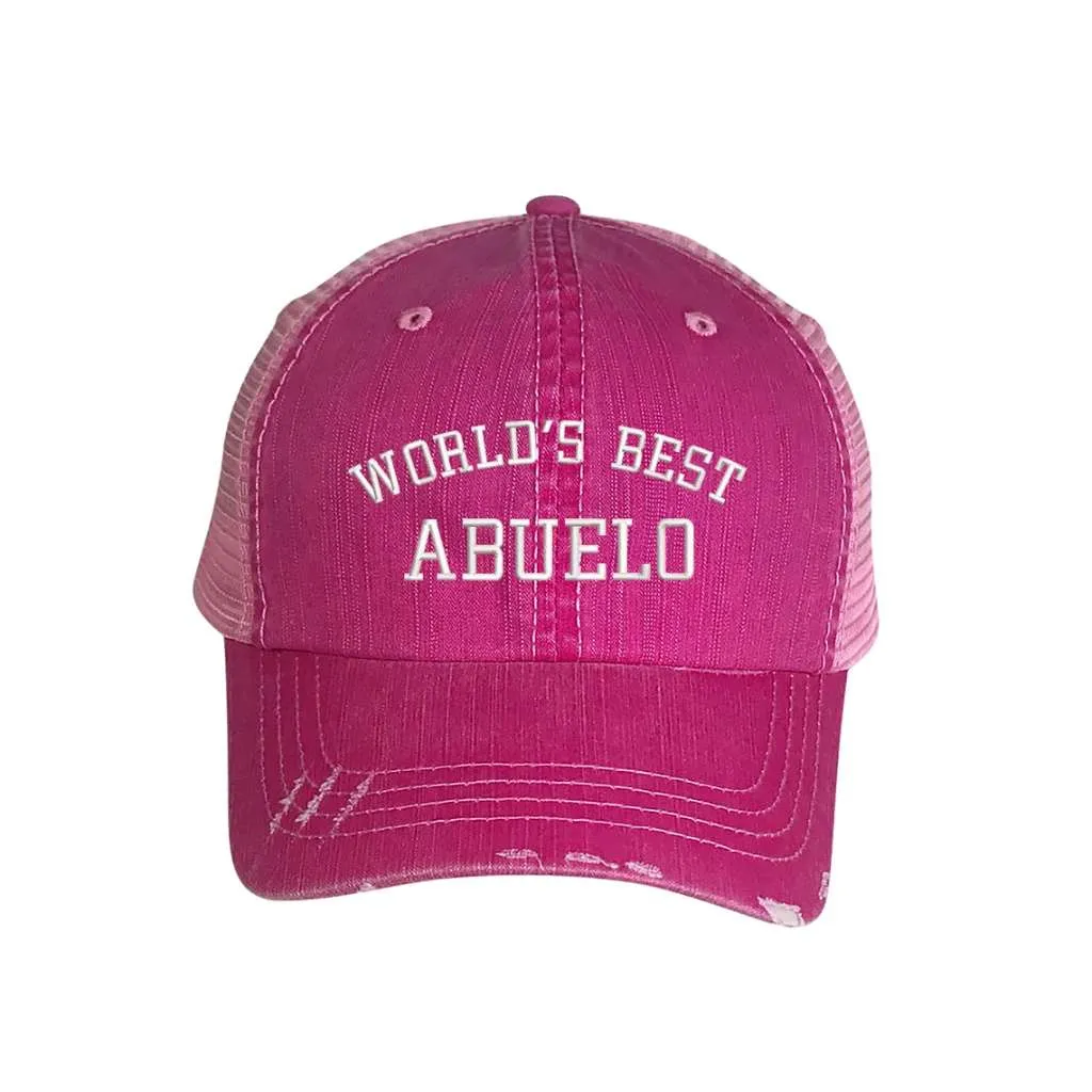World’s Best Abuelo Embroidered Distressed Trucker Hat