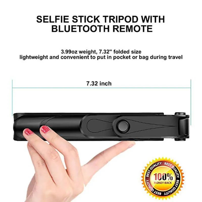 XT09 Tripod Stand Extendable 360?? Rotation Self-timer Bluetooth Selfie Stick Monopod Foldable Live XT10 Mobile Phone Bracket XT09 pink