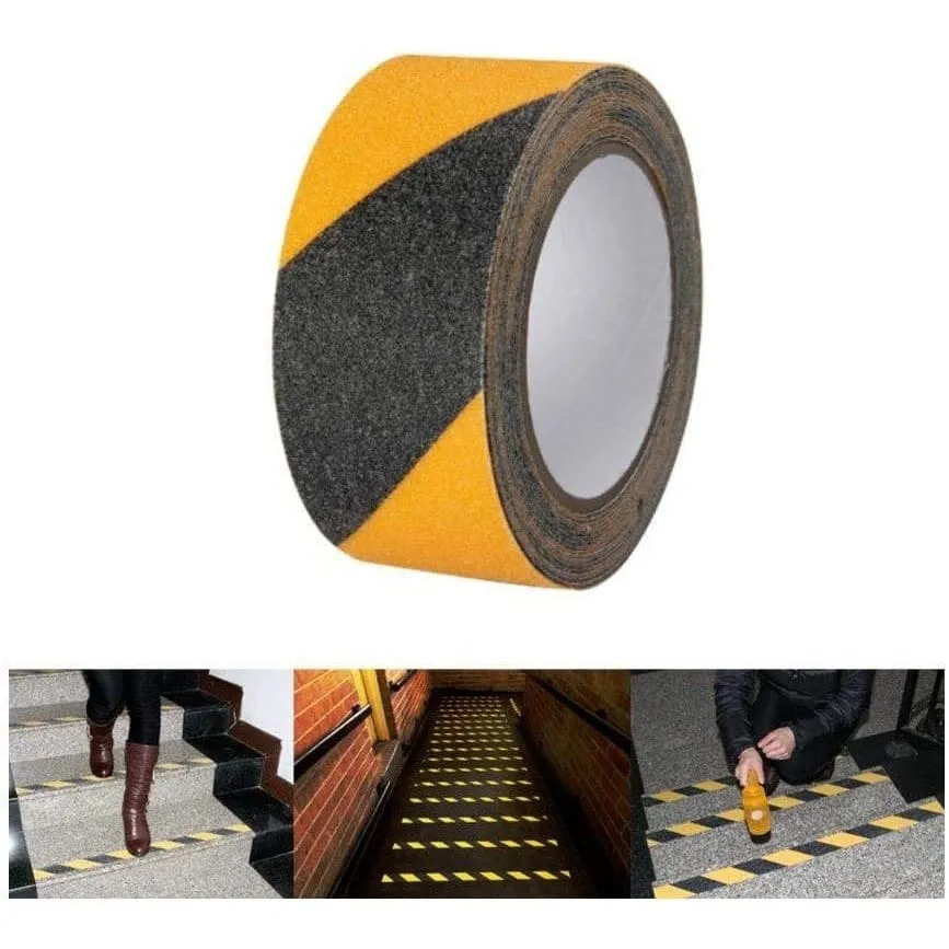 Yellow & Black 60Grit - 2.5cm x 10M Anti-Slip Tape