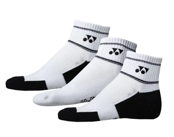 YONEX Quarter Socks 8423 Black & White