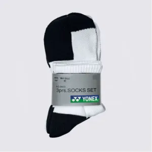 YONEX Quarter Socks 8423 Black & White