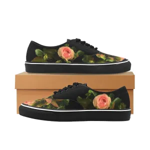 Zahrah Rose Low Top  Canvas Shoes- Black Sole