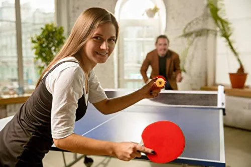 ZIRUTZI Table Tennis Set with Retractable Ping Pong Net ‚ Table Tennis Paddles Set (4 Table Tennis Rackets) - 6 Ping Pong Balls - Premium Carrying Case - Complete Bundle Play Anywhere